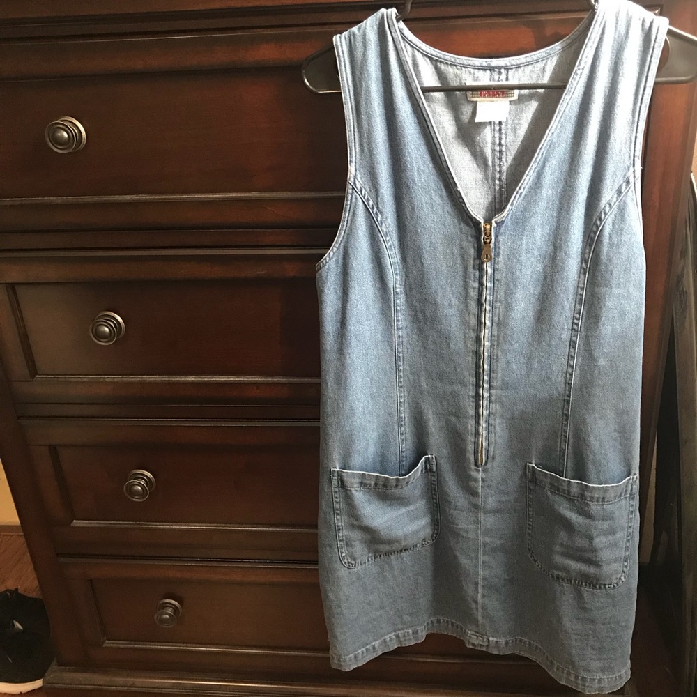Vintage jean shift dress